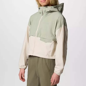 Chaqueta Impermeable Ligera para Mujer, Cortavientos con Capucha, Transpirable, para Exteriores, con Bloques de Color, Impermeable, Suministro al por Mayor - Product Image 1