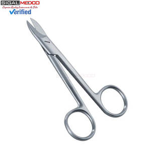 Tijeras Beebee Crown de 4.25" / 10.5 CM, Rectas, con un Lado Dentado, Manuales, de Acero Inoxidable Alemán, Instrumento Quirúrgico Dental - Product Image 5