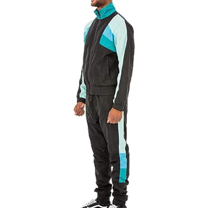 Ensemble de survêtement d'hiver pour homme, veste zippée décontractée et pantalon respirant en polyester et coton tricoté - Product Image 3