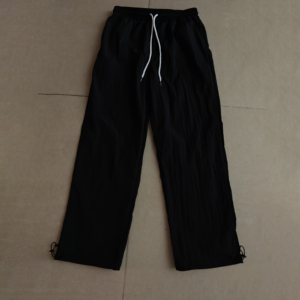 Pantalon droit noir pour homme, taille mi-haute, en polyester imperméable de poids moyen, décontracté, respirant, pour l'hiver, service OEM - Product Image 6