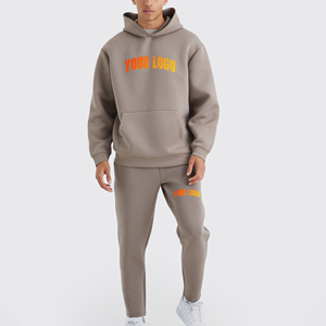 Conjunto Deportivo de Algodón Grueso para Hombre, Corte Regular, con Logotipo Personalizado Impreso, Conjuntos Deportivos Sólidos de Invierno para Hombre, Servicio OEM ODM - Product Image 3