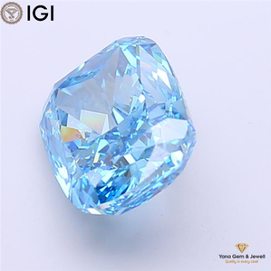 เพชรทรงคุชชั่น CVD ผลิตในห้องปฏิบัติการ น้ำหนัก 2.51 กะรัต พร้อมใบรับรอง IGI สีฟ้าสดใสแฟนซี ความสะอาดระดับ VVS2 สำหรับจี้ผลงานชิ้นเอก - Product Image 4