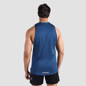 Men's High Quality Cotton Sleeveless Gym Tank Tops Custom Logo Casual Sports Shirt Breathable Crew Neck 180g Knitted <b>Singlet</b> - Product Image 2