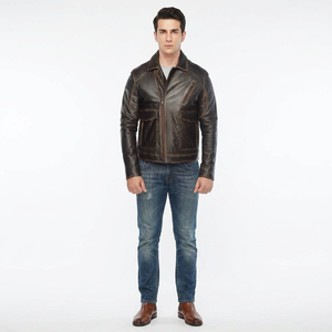 2026 High Quality Customized Water Resistant Cow Leather Jacket for <b>Men</b>, Custom Color 100% Leather jacket for <b>men</b> - Product Image 1