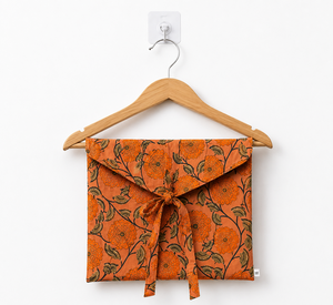 Conjunto de Camisón de Algodón 100% Ecológico y Transpirable con Estampado Floral Naranja para Mujer, 6 Piezas, Ropa de Dormir de Verano con Cierre de Botones - Product Image 4