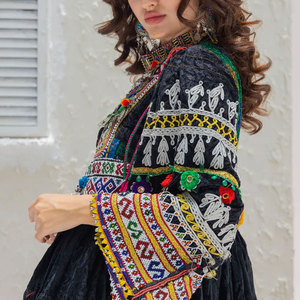 Vestido afgano para mujer, de manga larga, hecho a mano, tradicional, étnico, maxi vestido, ropa modesta de moda para uso diario. - Product Image 5