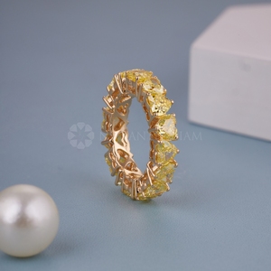 Anillo de Diamante de Diseño de Lujo con Certificación IGI y Claridad VVS, Corte Corazón, Diamante Creado en Laboratorio, Oro Blanco, para Mujer, de la India - Product Image 1