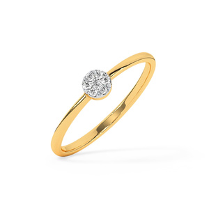 Bague solitaire avec cluster de diamants cultivés en laboratoire - Product Image 1