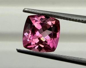 Natural Tourmaline Loose <b>Stone</b> Genuine pink <b>Colour</b> Cushion Cut Jewelry Making Ring Pendant Collector Gift Shamim 1.43 Cts 7x7 mm - Product Image 1