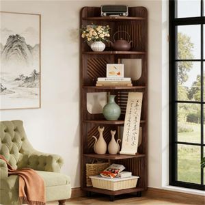 Scaffale Angolare Elegante per Libri e Decorazioni - Espositore e Contenitore - Product Image 1