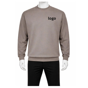Sweat-shirt unisexe personnalisé de qualité supérieure, col rond, en molleton de coton écologique, service OEM, logo frontal, coupe classique, idéal pour l'automne - Product Image 4