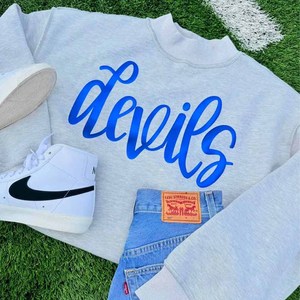 His Way Is Better Premium <b>Mock</b> <b>Neck</b> Sweatshirt Women Men Embroidery Chenille Patch Greek Apparel Cotton Fleece Pullover - Product Image 3