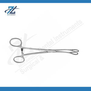 Pinces à éponges en acier inoxydable, pinces chirurgicales droites et courbées à pointe annulaire, ensemble d'instruments pour usage hospitalier - Product Image 4