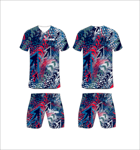 Conjunto de Uniforme de Fútbol Sublimado Personalizado, Patrón Gráfico Multicolor, Transpirable, de Secado Rápido, Camiseta de Fútbol para Equipo, Pantalones Cortos, para Hombres y Niños - Product Image 1
