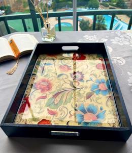 Bandeja de Madera Impresa Romántica para Regalo de Aniversario, Bandeja de Madera Impresa para Decoración de Ocasiones Especiales, Suministro de Platos para Servir al por Mayor - Product Image 4