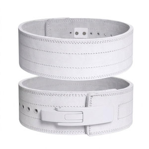Cinturón de Levantamiento de Pesas Blanco de Alta Resistencia, Cinturón de Entrenamiento para Gimnasio, Ajustable, Soporte de Fuerza para Sentadillas, Peso Muerto y Fisicoculturismo - Product Image 1