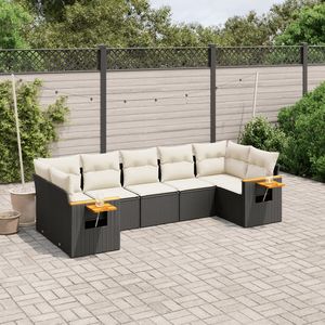 Ensemble de canapés de jardin noir et blanc crème pour mobilier de patio - Product Image 1