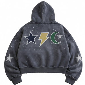 Sweat à capuche en coton épais pour hommes, tissu de haute qualité, fabrication en gros par usine OEM pour les entreprises de vêtements - Product Image 2