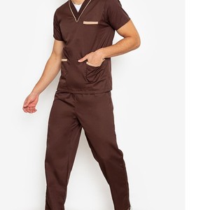 Uniformes Médicos Personalizados al por Mayor con Cuello Alto, Conjuntos de Enfermería Unisex para Fitness, Servicio OEM, Tejido de Punto Cómodo - Product Image 3