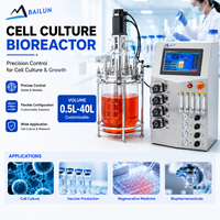 Reactor Continuo de Vidrio de 20L con Control PLC y Bomba Motorizada para la Producción Profesional de Micelio Celular y Bacterias