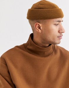 Pull à col roulé surdimensionné pour homme, couleur unie, tricoté en coton, décontracté, coupe classique, longueur normale, avec poche - Product Image 2