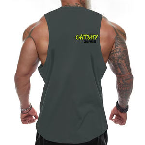 Débardeur pour homme Catchy Gears, 100% coton biologique, respirant, séchage rapide, extensible, coupe ajustée, décontracté pour l'été, pour la salle de sport, la remise en forme, vente en gros - Product Image 4