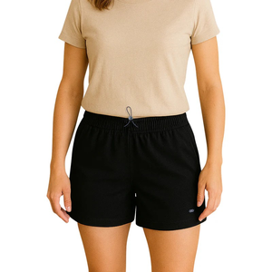 Shorts pour femmes, directement de l'usine, motif uni, taille basse élastique, fermeture décontractée, poches sport, polyvalents, coupe régulière, respirants - Product Image 3