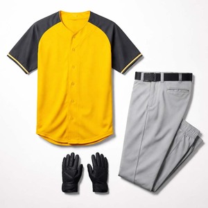 OEM Blank Two-Tone Baseball <b>Uniforms</b> Quick Dry Breathable <b>Custom</b> Team Shirts Men's Button Front Baseball Jersey - Product Image 5