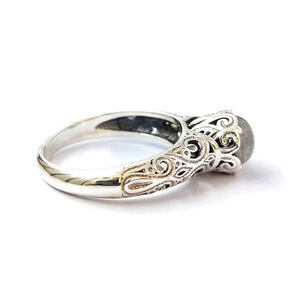 Blue fire <b>Labradorite</b> Gemstone 925 Sterling Silver <b>Ring</b> Handcrafted Minimalist Gift for Her - Product Image 3