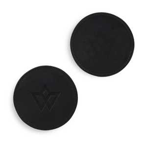 Luxury Square Genuine Leather Coasters Set Custom Debossed Logo Premium Desk Protector Cup Mats Manufacturer LC-0060 - Product Image 1