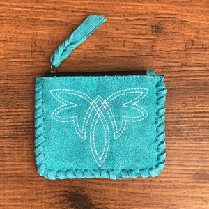 Monedero de cuero de ante de punto de bota de diseñador Popular multifuncional Mini monedero de cambio de billetera de cuero genuino occidental para mujer - Product Image 4