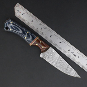 Cuchillo de Caza de Acero de Damasco con Punta Caída, Mango de Resina, para Camping y Bushcraft, OEM/ODM, Garantía de 3 Años, Venta al por Mayor - Product Image 3