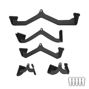 LAT Pulldown Attachments Cable Machine Rowing T-<b>Bar</b> <b>V</b>-<b>Bar</b> 5 Set Tricep Pull <b>Bar</b> Back Strength Exercise Machine Parts Accessories - Product Image 1