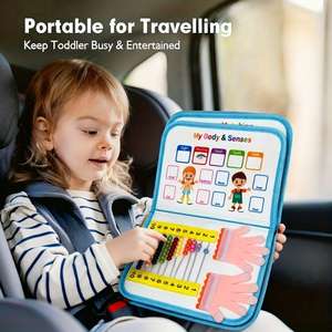 Livre d'activités My Body & Senses, jouet éducatif portable pour les tout-petits, apprentissage ludique en voyage - Product Image 3