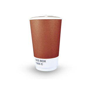 Vaso de Papel Desechable de 20 oz para Uso de Baristas, Recubierto de PE, Doble Pared - Product Image 1