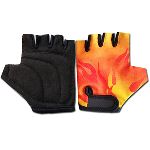 Guantes de bicicleta para niños, de poliéster, transpirables, ligeros, para ciclismo, minibicicleta, correa de muñeca ajustable, regalo de cumpleaños - Product Image 5