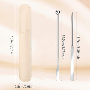 Espátula para Maquillaje con Silicona, Espátula Cosmética de Doble Borde de Acero Inoxidable Alemán, Calidad Grado A+, Personalizable - Product Image 2