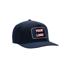 OEM Waterproof Performance Golf Hat Custom Patch Logo Laser Perforation 5-Panel Breathable <b>Snapback</b> <b>Cap</b> Made in Vietnam - Product Image 2