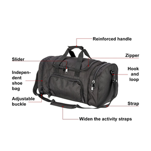 Bolsa Deportiva Unisex de Poliéster Resistente, Menos de 20L, con Correa Ajustable, Cierre de Cremallera, Compartimento Interior, para Viajes y Deportes Casuales - Product Image 2