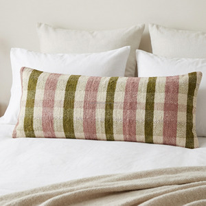 Durable Woven Lumbar Pillow Cover Handloom Striped Sofa <b>Bed</b> Living Room Decor Elegant Pillow Shams 30x50 Made in India - Product Image 6