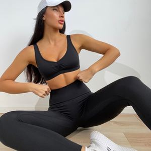 Heavy Fashion Printed Fitness Workout Yoga Set Sports Bra And Legging Set - Product Image 1