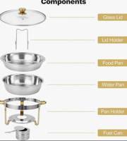 Restaurantkwaliteit 9 Qt RVS 201 Chafing Dish Buffetserver Stoomverwarmd Zilver Temperatuurgecontroleerd Beste Prijs