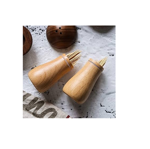 Classic Wooden Toothpick Holder Plug Powered Minimalist <b>Table</b> Decoration Eco-Friendly Natural Wood - Product Image 6
