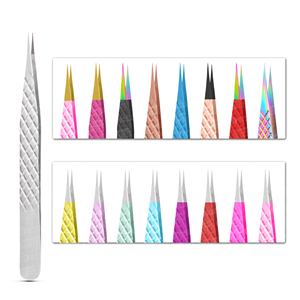 Pinzas de Acero Inoxidable con Agarre de Diamante de Tamaño Personalizado para Extensión de Pestañas, Herramienta Clásica para Injerto de Pestañas y Cuidado de Belleza - Product Image 5