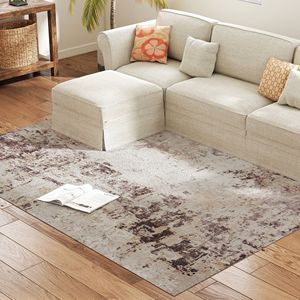 Tappeto Moderno Astratto 5x7 Lavabile in Lavatrice, Antiscivolo, Grande Tappeto per Soggiorno, Camera da Letto, Sala da Pranzo in Marrone Misto - Product Image 2