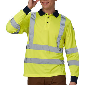 Chemise de travail réfléchissante à manches longues, haute visibilité, pour hommes, avec logo personnalisé, vêtements de travail de construction - Product Image 1
