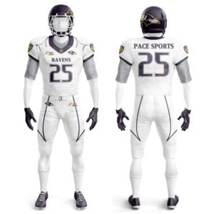 Sublimation Breathable Quick Dry Anti-Bacterial Spandex/Polyester American Football Uniform Plus Size Jersey and Pant Set - Product Image 2