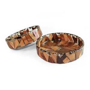 Bol en bois et résine artisanal au design unique, fait main, avec incrustation de résine violette, style Wabi Sabi, pour servir les aliments, idéal comme cadeau - Product Image 1