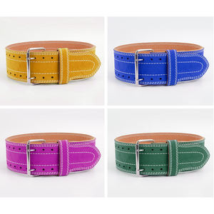 Ceintures de soutien lombaire en cuir naturel pour la musculation, personnalisables dans toutes les couleurs, avec boucle à double ardillon, vente en gros - Product Image 2