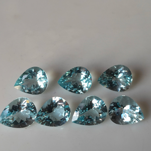 Aigue-marine naturelle Bareil 10x8MM, taille poire, meilleure qualité, pierre précieuse en vrac pour la fabrication de bijoux - Product Image 3